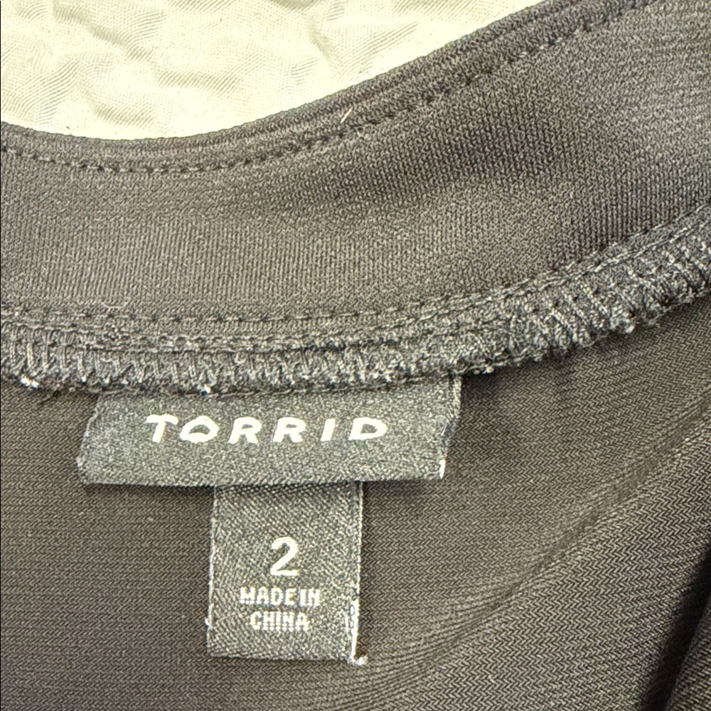 Torrid Black Midi Dress 3/4 Sleeves - Picture 6 of 11